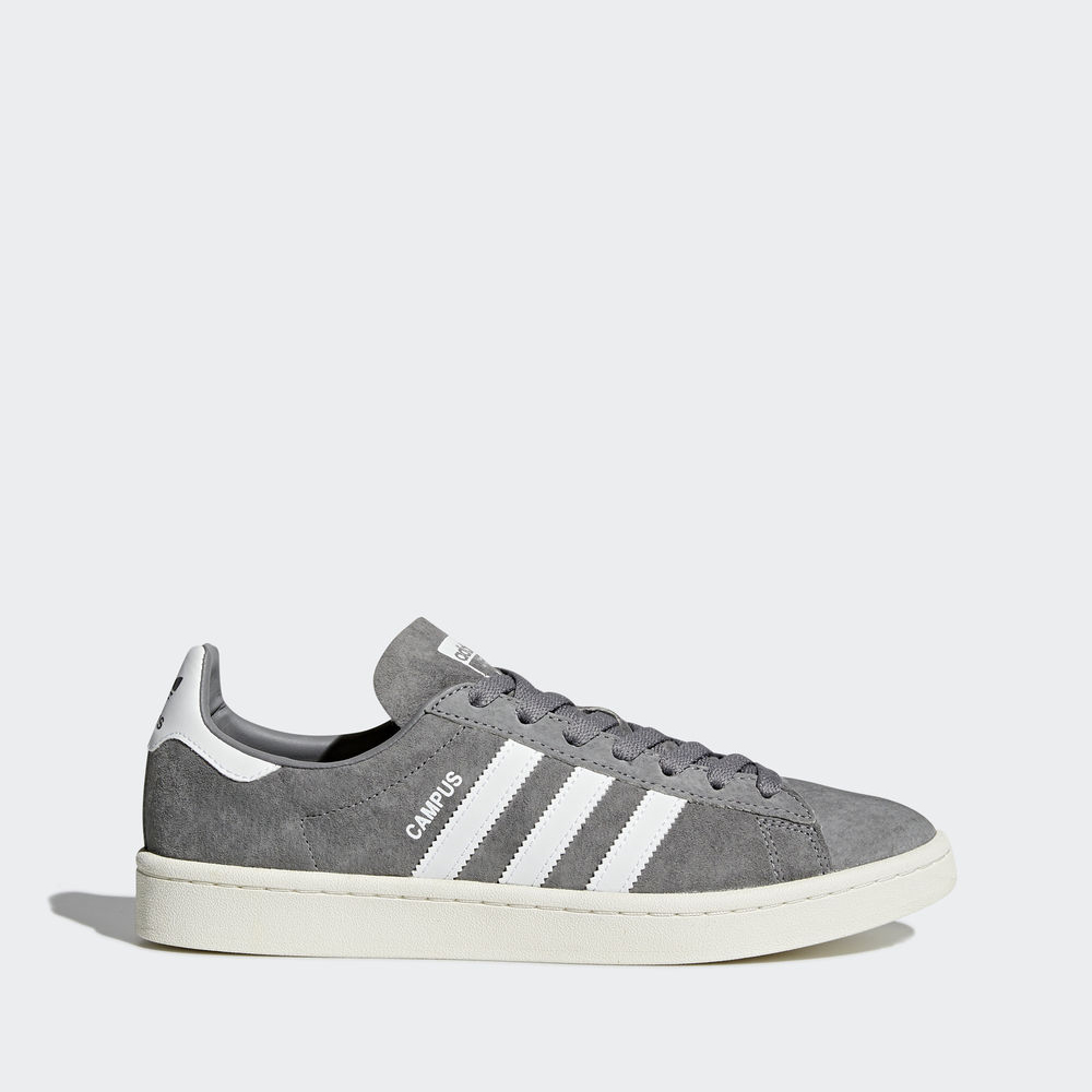 Adidas Campus - Originals γυναικεια - Γκρι/Ασπρα/Ασπρα,Μέγεθος: EU 36 – 54 2/3 (583KAOYW)